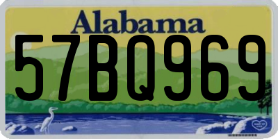 AL license plate 57BQ969