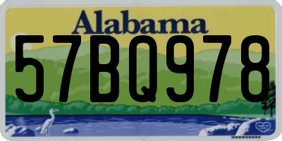 AL license plate 57BQ978
