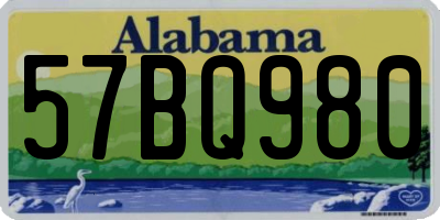 AL license plate 57BQ980