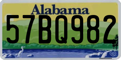 AL license plate 57BQ982