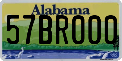AL license plate 57BR000