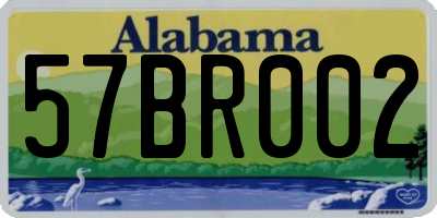 AL license plate 57BR002
