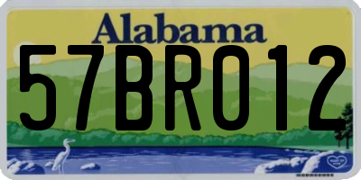 AL license plate 57BR012