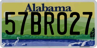 AL license plate 57BR027