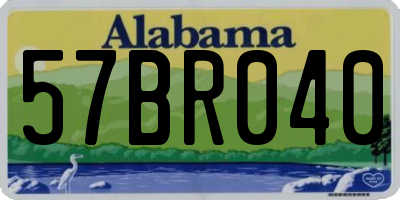 AL license plate 57BR040