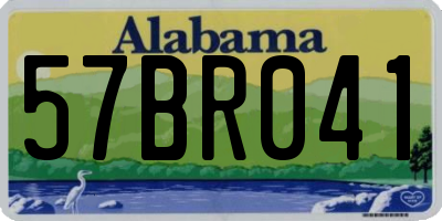 AL license plate 57BR041