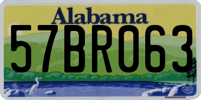 AL license plate 57BR063