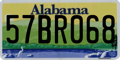 AL license plate 57BR068