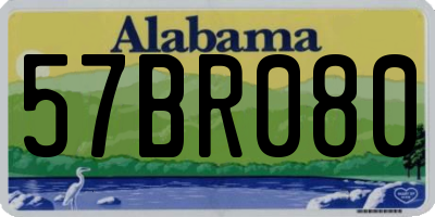AL license plate 57BR080