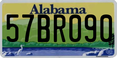 AL license plate 57BR090