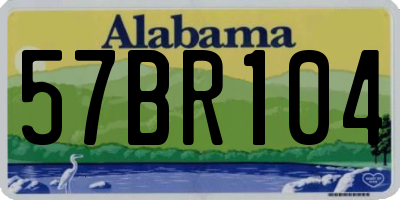 AL license plate 57BR104