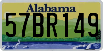 AL license plate 57BR149