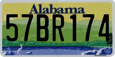 AL license plate 57BR174