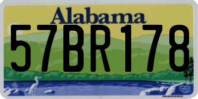 AL license plate 57BR178