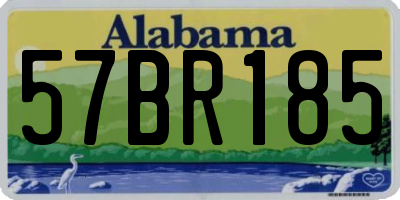 AL license plate 57BR185