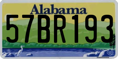 AL license plate 57BR193
