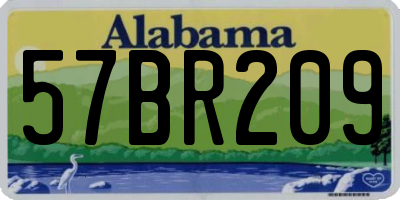AL license plate 57BR209