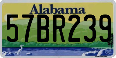 AL license plate 57BR239
