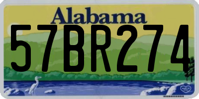 AL license plate 57BR274