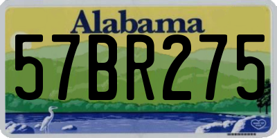 AL license plate 57BR275
