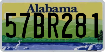 AL license plate 57BR281