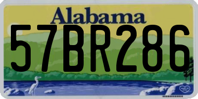 AL license plate 57BR286