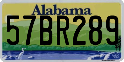 AL license plate 57BR289