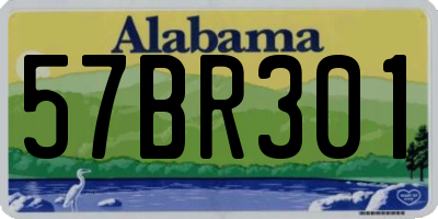 AL license plate 57BR301