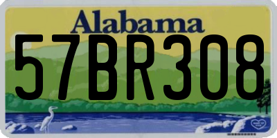 AL license plate 57BR308
