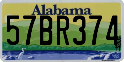 AL license plate 57BR374