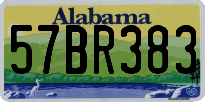 AL license plate 57BR383