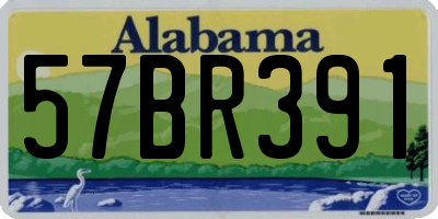 AL license plate 57BR391