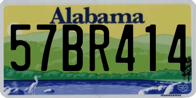 AL license plate 57BR414