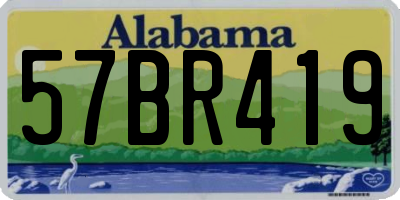 AL license plate 57BR419