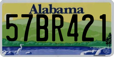 AL license plate 57BR421