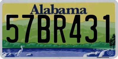AL license plate 57BR431