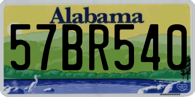 AL license plate 57BR540