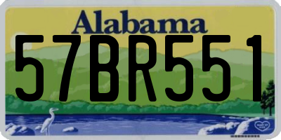 AL license plate 57BR551
