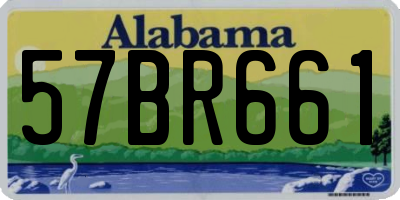 AL license plate 57BR661
