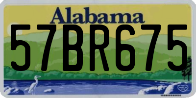 AL license plate 57BR675