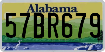 AL license plate 57BR679