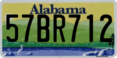AL license plate 57BR712