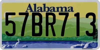 AL license plate 57BR713
