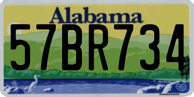 AL license plate 57BR734