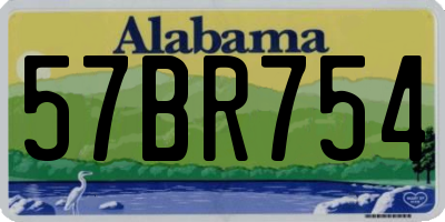 AL license plate 57BR754
