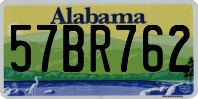 AL license plate 57BR762