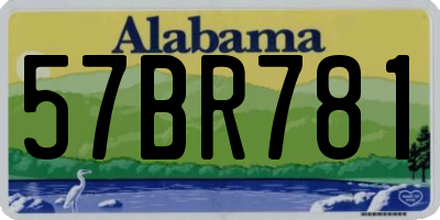 AL license plate 57BR781