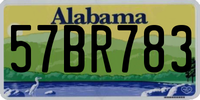 AL license plate 57BR783