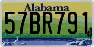 AL license plate 57BR791