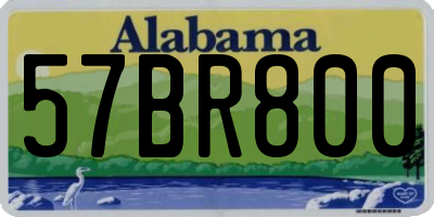 AL license plate 57BR800
